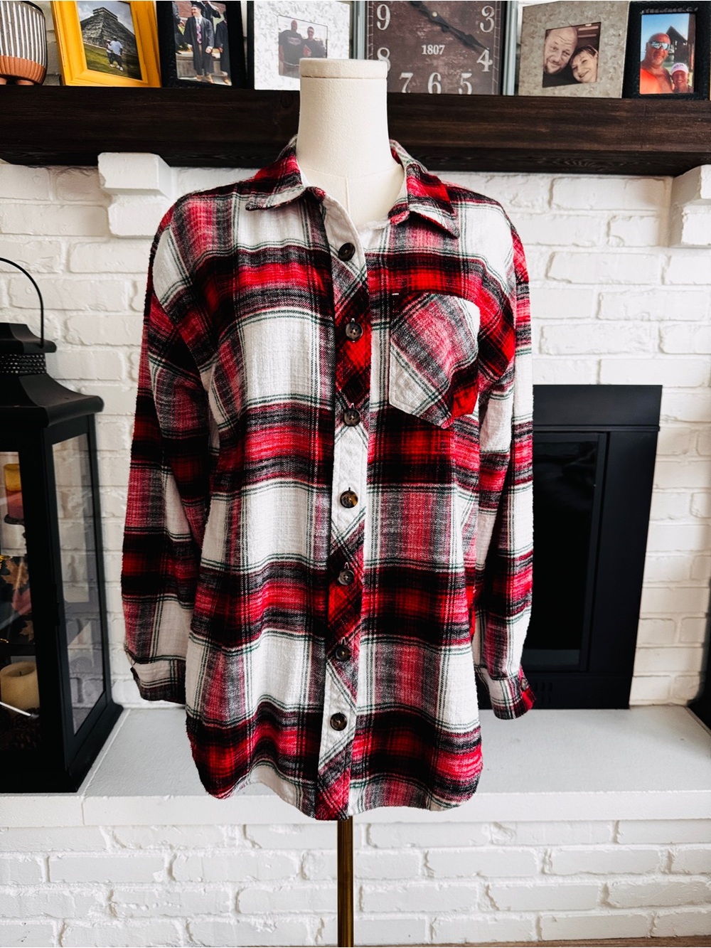 Maurice’s Christmas Flannel Button Down Shirt